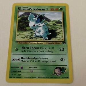 Vintage Giovanni's Nidoran Card